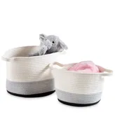 Honey Can Do Nesting Cotton Rope Storage Baskets, Set of 2