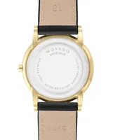 Movado Women's Swiss Museum Classic Black Leather Strap Watch 33mm