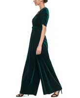 Vince Camuto Velvet Twist-Front Jumpsuit