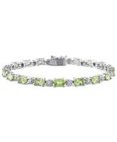 Garnet (9-7/8 ct. t.w.) & Diamond Accent Link Bracelet in Sterling Silver (Also in Peridot)