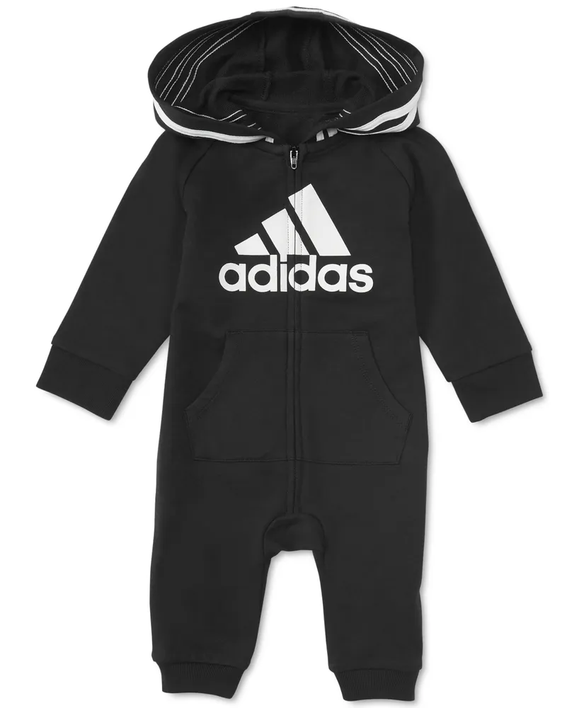adidas Baby Boys or Girls Logo Full Zip Hooded Coverall