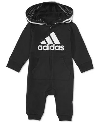 Adidas Baby Boys Long Sleeve Zip Front Adidas Hooded Coveralls