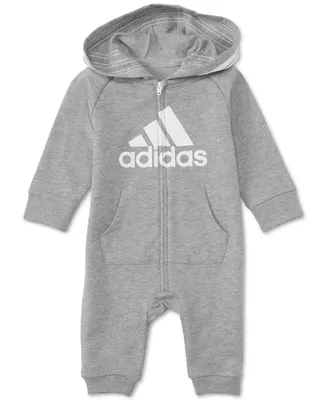 adidas Baby Boys or Girls Logo Full Zip Hooded Coverall