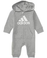 adidas Baby Boys or Girls Logo Full Zip Hooded Coverall