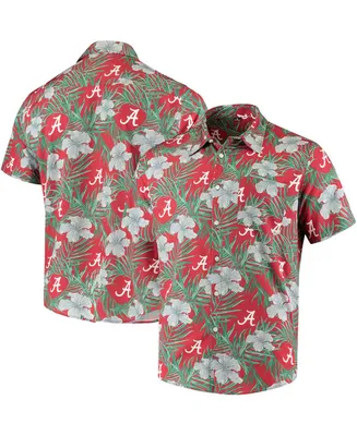 Men's Crimson Alabama Tide Floral Button-Up Shirt