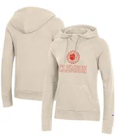 Women's Heathered Oatmeal Clemson Tigers College Seal Pullover Hoodie