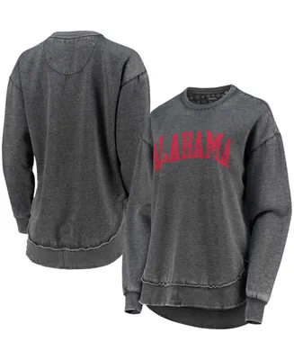 Women's Pressbox Alabama Crimson Tide Vintage-Like Wash Pullover Sweatshirt