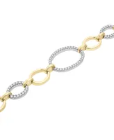 Wrapped in Love Diamond Oval Link Bracelet (1 ct. t.w.) in 14k Gold-Plated Sterling Silver, Created for Macy's