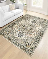 Orian Gemstones Heriz Distressed 5'3" x 7'6" Area Rug