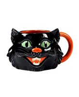 Certified International Scaredy Cat 3D Mug, Set of 4