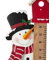 Glitzhome Snowman Snow Gauge Yard Stake or Wall Decor, 40"