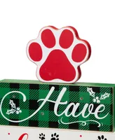 Glitzhome Lighted Wooden Pet Block Word Sign, 12"