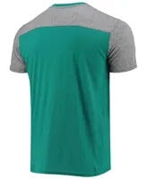 Men's Aqua, Gray Miami Dolphins Field Goal Slub T-shirt