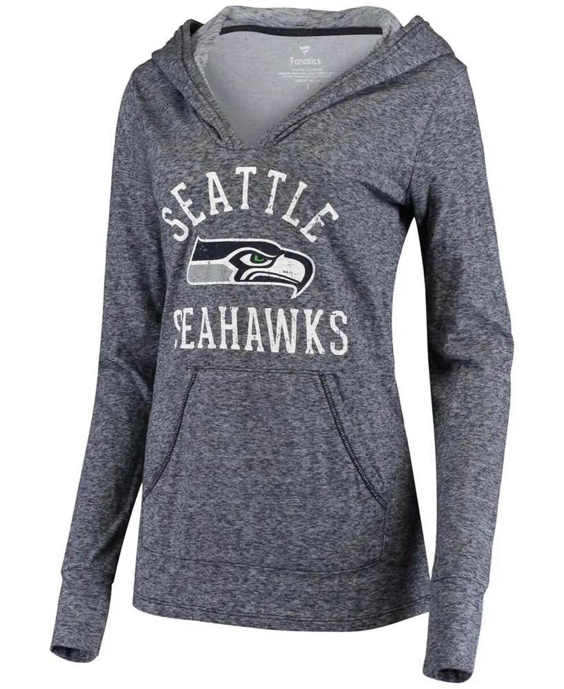 Women's College Navy Seattle Seahawks Doubleface Slub Pullover Hoodie