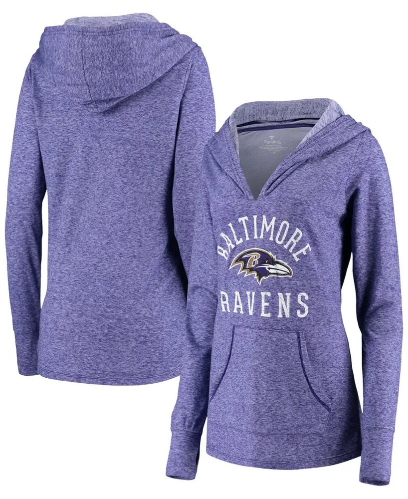 Women's Purple Baltimore Ravens Doubleface Slub Pullover Hoodie