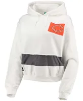 Women's White Chicago Bears Crop Pullover Hoodie