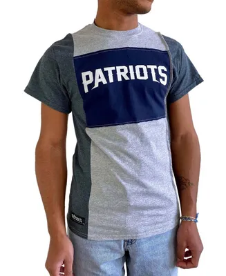 Men's Heathered Gray New England Patriots Split T-shirt