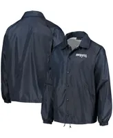 Men's Navy New England Patriots Coaches Classic Raglan Full-Snap Windbreaker Jacket