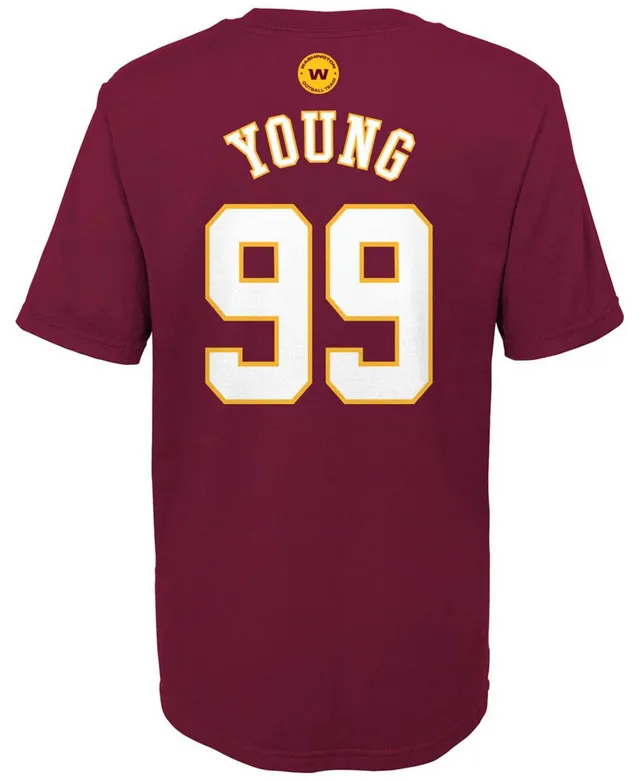 Chase Young Washington Commanders Youth Mainliner Player Name & Number  T-Shirt - Burgundy