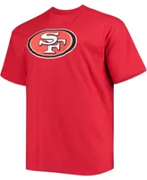 Men's Big and Tall Nick Bosa Scarlet San Francisco 49Ers Player Name Number T-shirt