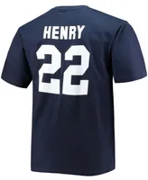Men's Big and Tall Derrick Henry Navy Tennessee Titans Player Name Number T-shirt
