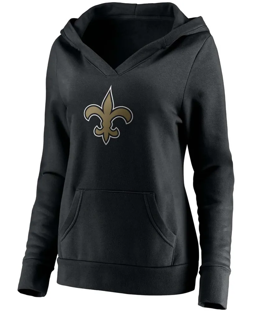 Women's Michael Thomas Black New Orleans Saints Player Icon Name Number Pullover Hoodie