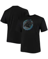 Men's Big and Tall Black Carolina Panthers Color Pop T-shirt