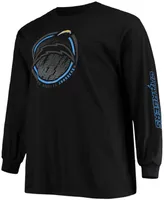 Men's Big and Tall Black Los Angeles Chargers Color Pop Long Sleeve T-shirt