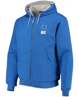 Men's Royal Indianapolis Colts Craftsman Thermal Lined Full-Zip Hoodie