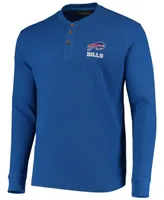 Men's Royal Buffalo Bills Maverick Thermal Henley Long Sleeve T-shirt