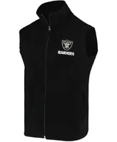 Men's Black Las Vegas Raiders Houston Fleece Full-Zip Vest