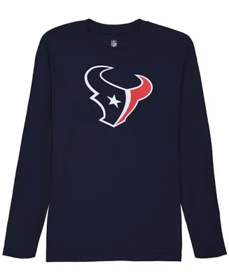 Big Boys Navy Blue Houston Texans Team Logo Long Sleeve T-shirt