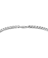 Effy Men's Black Spinel Cluster Box Link Bracelet in Sterling Silver