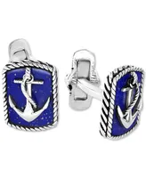 Effy Men's Lapis Lazuli Anchor Cufflinks in Sterling Silver