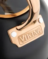 Viking Stainless Steel 2.6-Quart Black Tea Kettle with Copper Handle