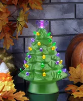 12" Halloween Tree with Bat Topper