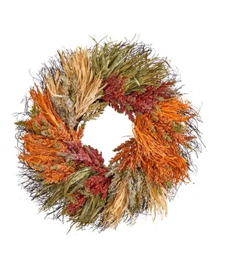 26" Fall Sorghum Harvest Autumn Artificial Wreath