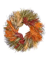 26" Fall Sorghum Harvest Autumn Artificial Wreath