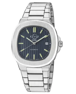 GV2 Men's Potente Silver-Tone Stainless Steel Automatic Bracelet Watch 40 mm - Silver