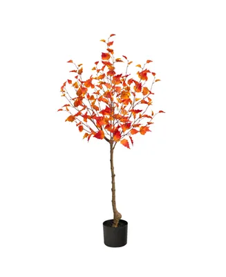 4' Fall Birch Artificial Autumn Tree