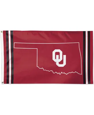 Multi Oklahoma Sooners 3' x 5' Deluxe State Shape Design Single-Sided Flag