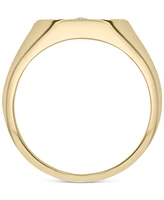 Wrapped Diamond Cross Ring (1/7 ct. t.w.) 14k Gold, Created for Macy's