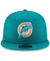 New Era Men's Miami Dolphins Throwback 9FIFTY Adjustable Snapback Cap
