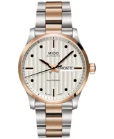 Mido Men's Swiss Automatic Multifort Two Tone Stainless Steel Bracelet Watch 42mm
