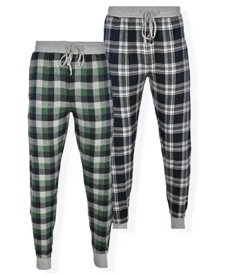 Hanes Men's 2pk Flannel Jogger Pajama Pants