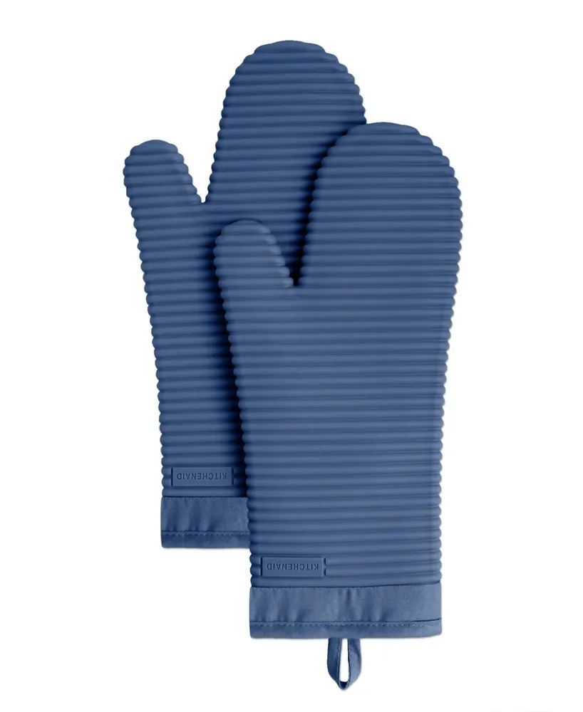 KitchenAid Ribbed Soft Silicone Oven Mitt Set, 2 Piece