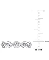 Lab-Grown Moissanite Twist Band (1/4 ct. t.w.) Sterling Silver