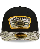 Men's Black-Camouflage Green Bay Packers 2021 Salute To Service Low Profile 59FIFTY Fitted Hat - Black