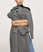 Mango Women's Buttoned Wool Coat
