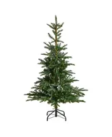 Layered Washington Spruce Artificial Christmas Tree with 200 Clear Lights and 385 Bendable Branches, 5'